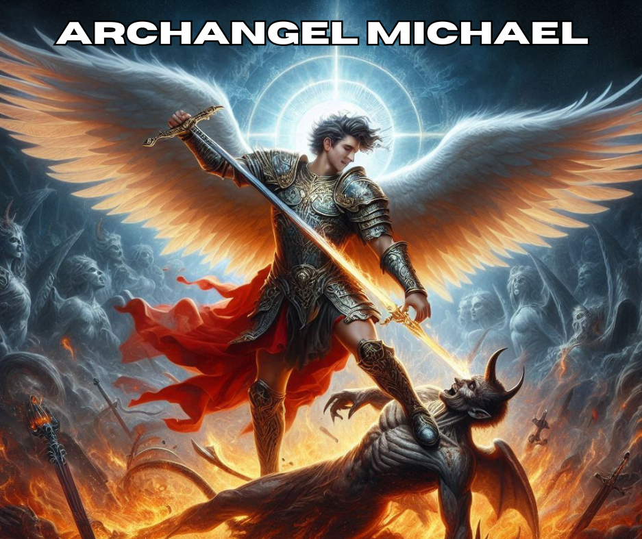 Archangel Michael defeating the devil
